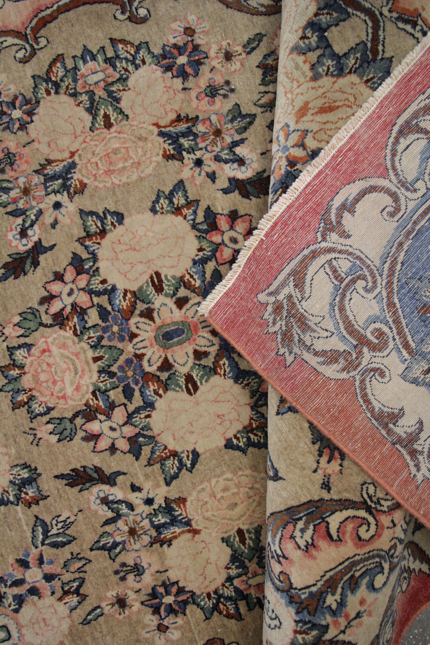 Hand-knotted vintage persian mohajeran area rug 125x215cm