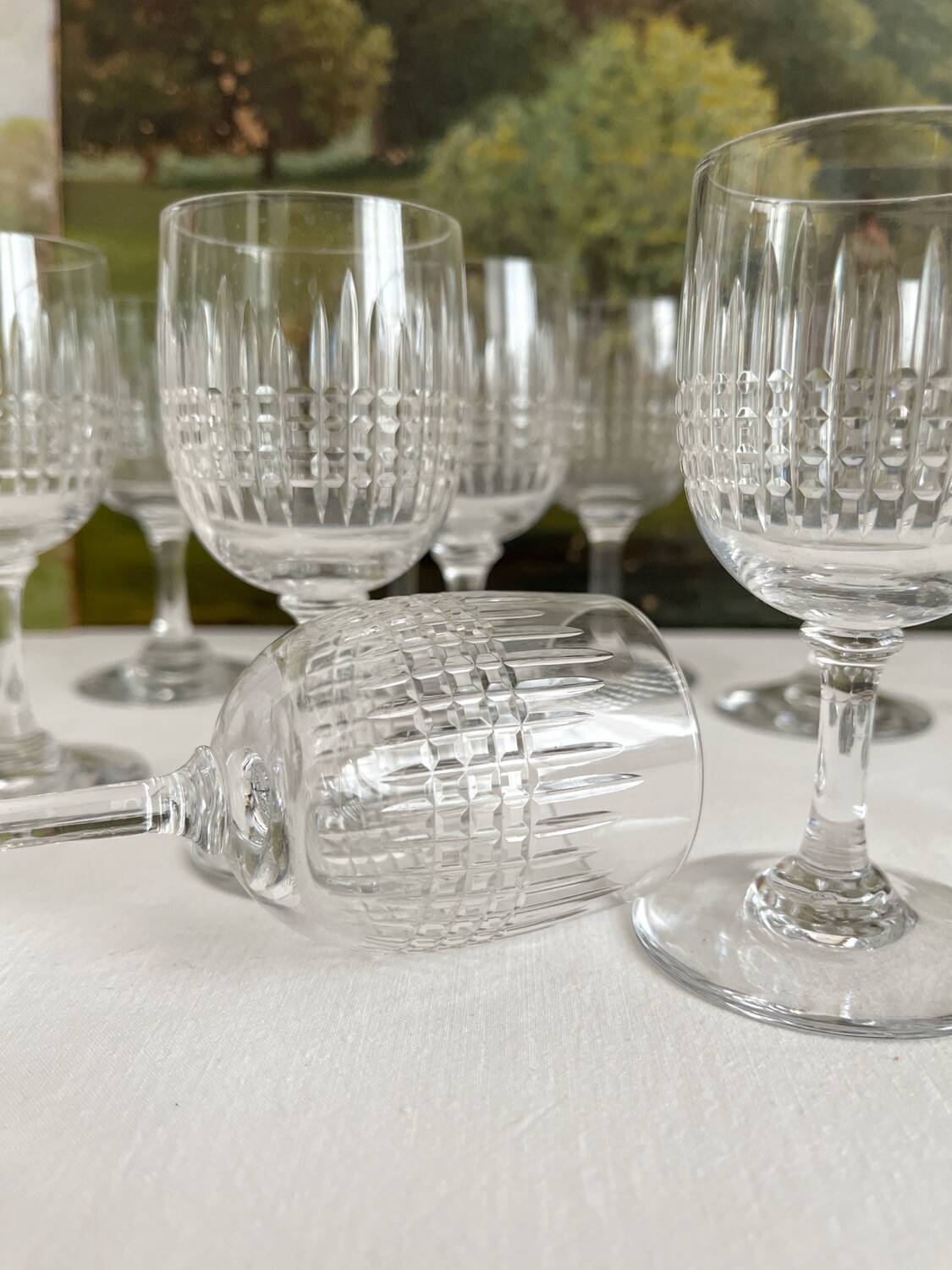 12 Baccarat crystal "Nancy" port wine glasses