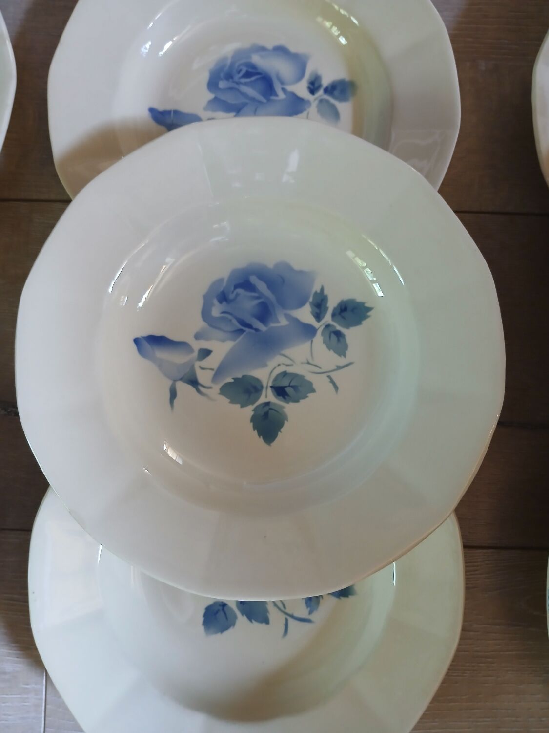 11 old Digoin and Sarreguemines plates