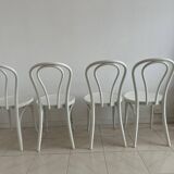 Set of 4 vintage bistro chairs IKEA ÖGLA in white (Thonet style)