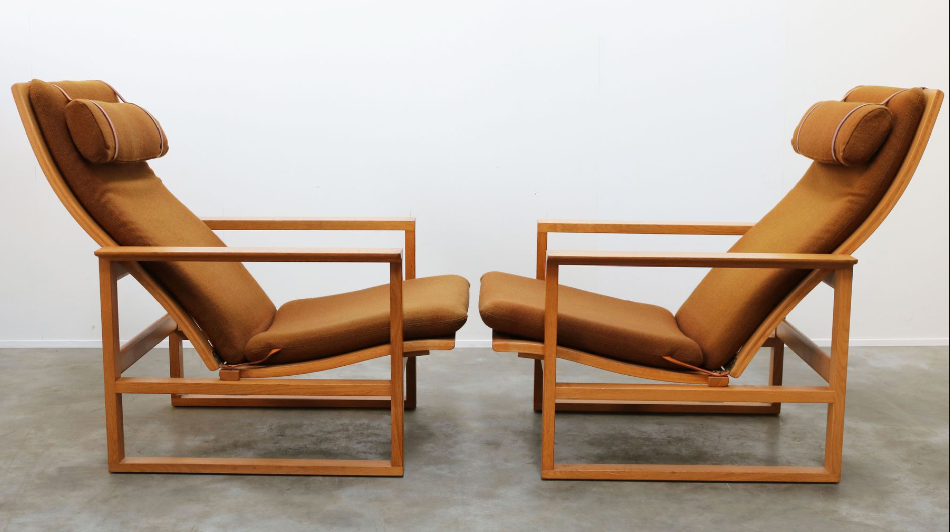 Fauteuils modèle 2254  avec ottomanes par Børge Mogensen pour Fredericia