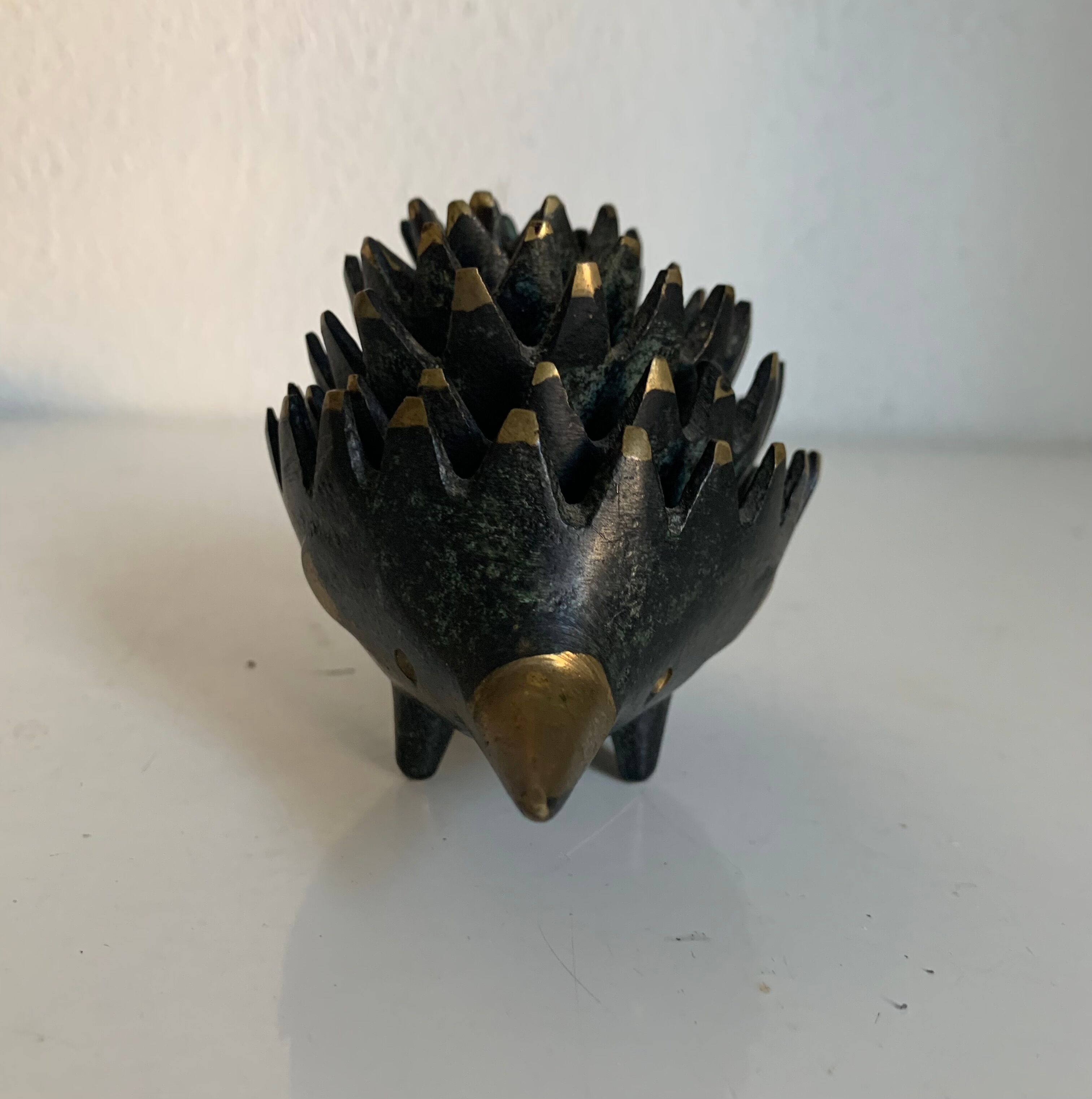 Vintage ashtrays 1950 hedgehogs by Walter Bosse for Hertha Baller