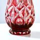 Large antique German ruby crystal vase signed WMF