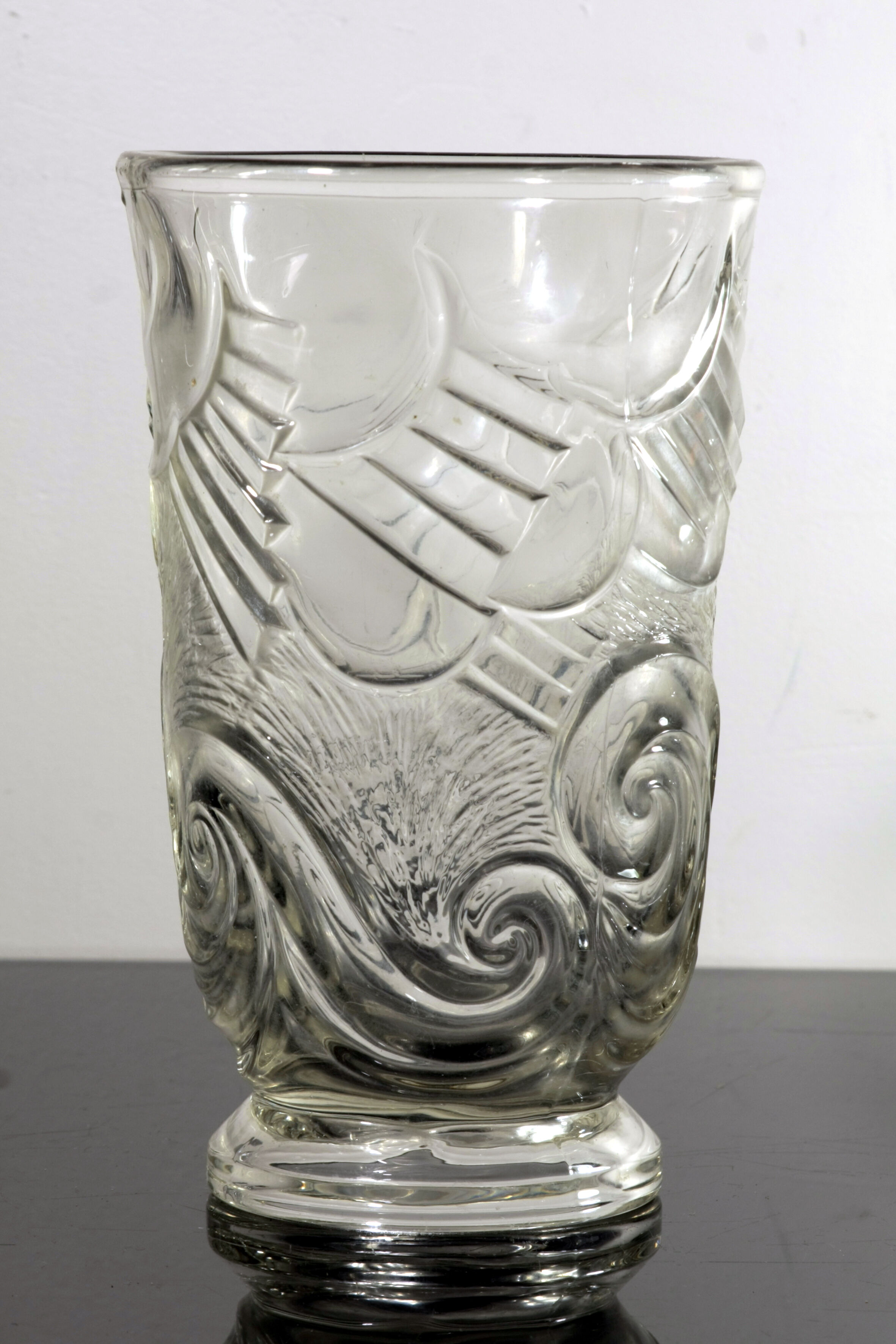 Pressed glass vase
