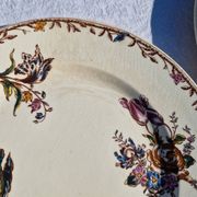 Clairefontaine earthenware plate and fruit bowl set, Saxe model