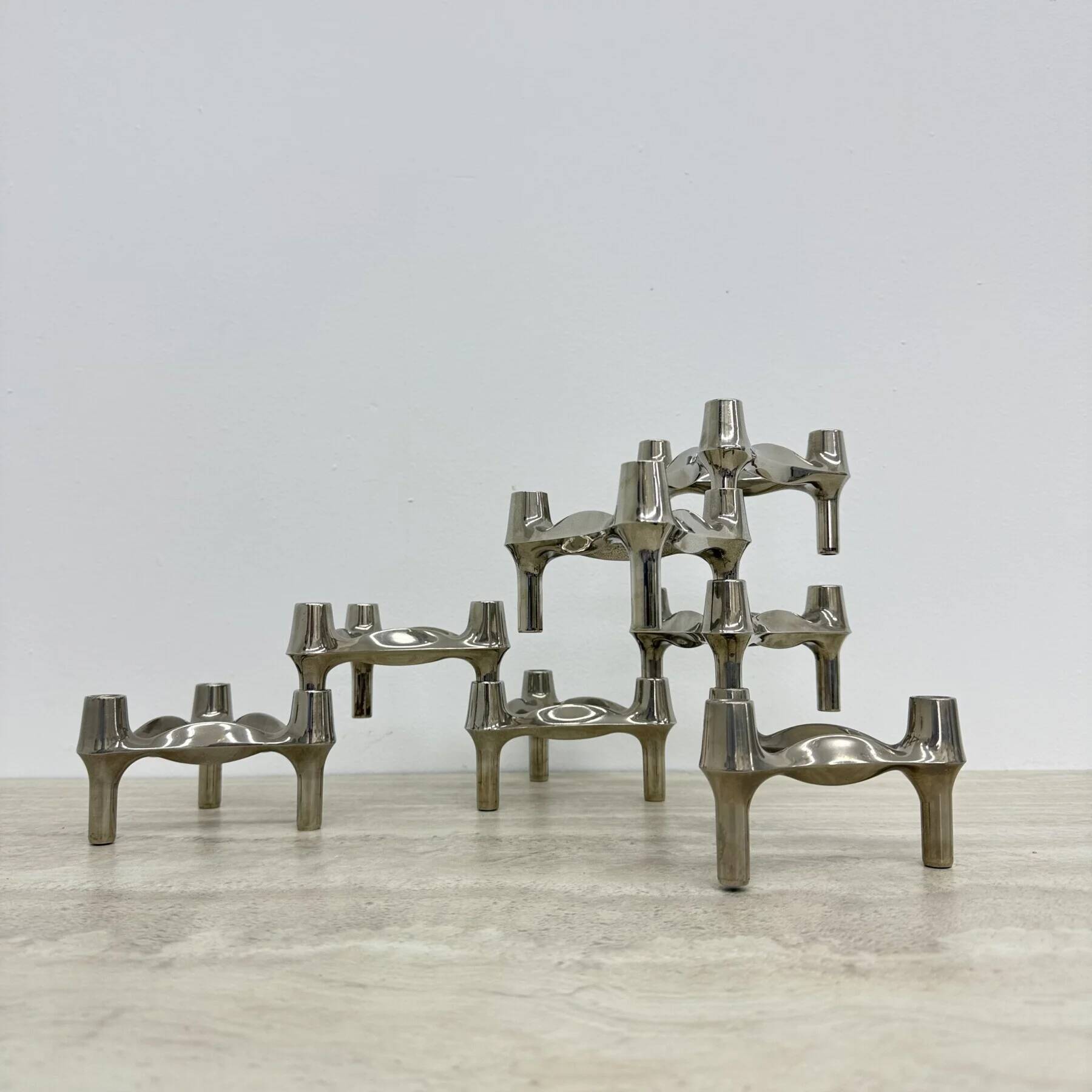 Grand candélabre XL par Fritz Nagel et Ceasar Stoffi, fabriqué par BMF, années 1960.