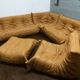Sofa 3 places "Togo" camel leather designed by Michel Ducaroy 1973