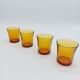 Set of 4 amber glasses