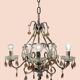 Pink Murano Glass Crystal Beaded Chandelier 1960’s