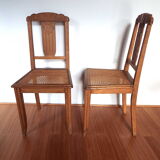 2 art deco chairs canned