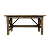 Vintage 1930s industrial work bench in mahogany and oak