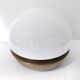 Space Age White Opaline Murano Glass and Brass Table Lamp, Italy