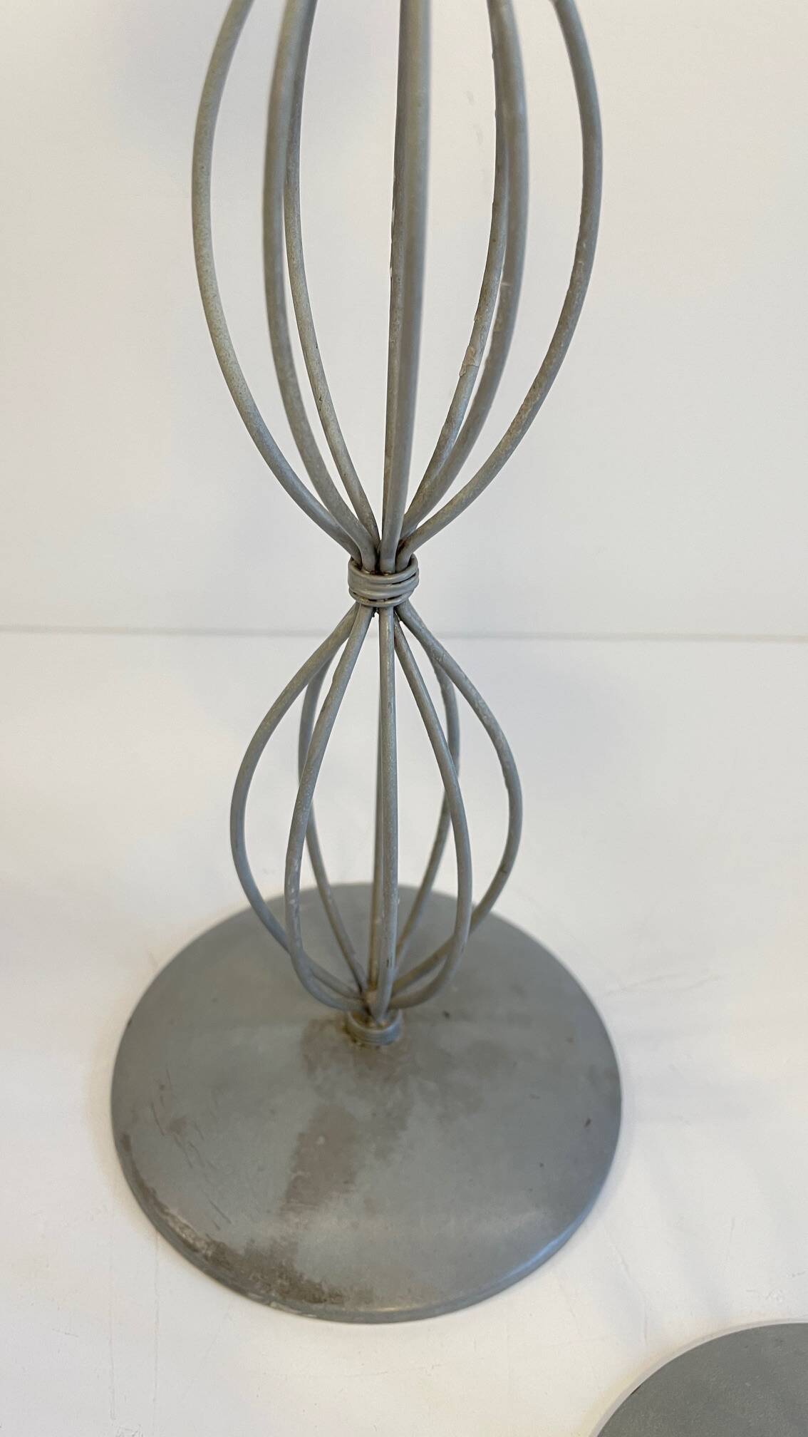 Geometric METAL CANDLE HOLDERS Patinated Gray