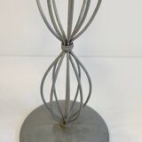 Geometric METAL CANDLE HOLDERS Patinated Gray