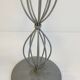 Geometric METAL CANDLE HOLDERS Patinated Gray