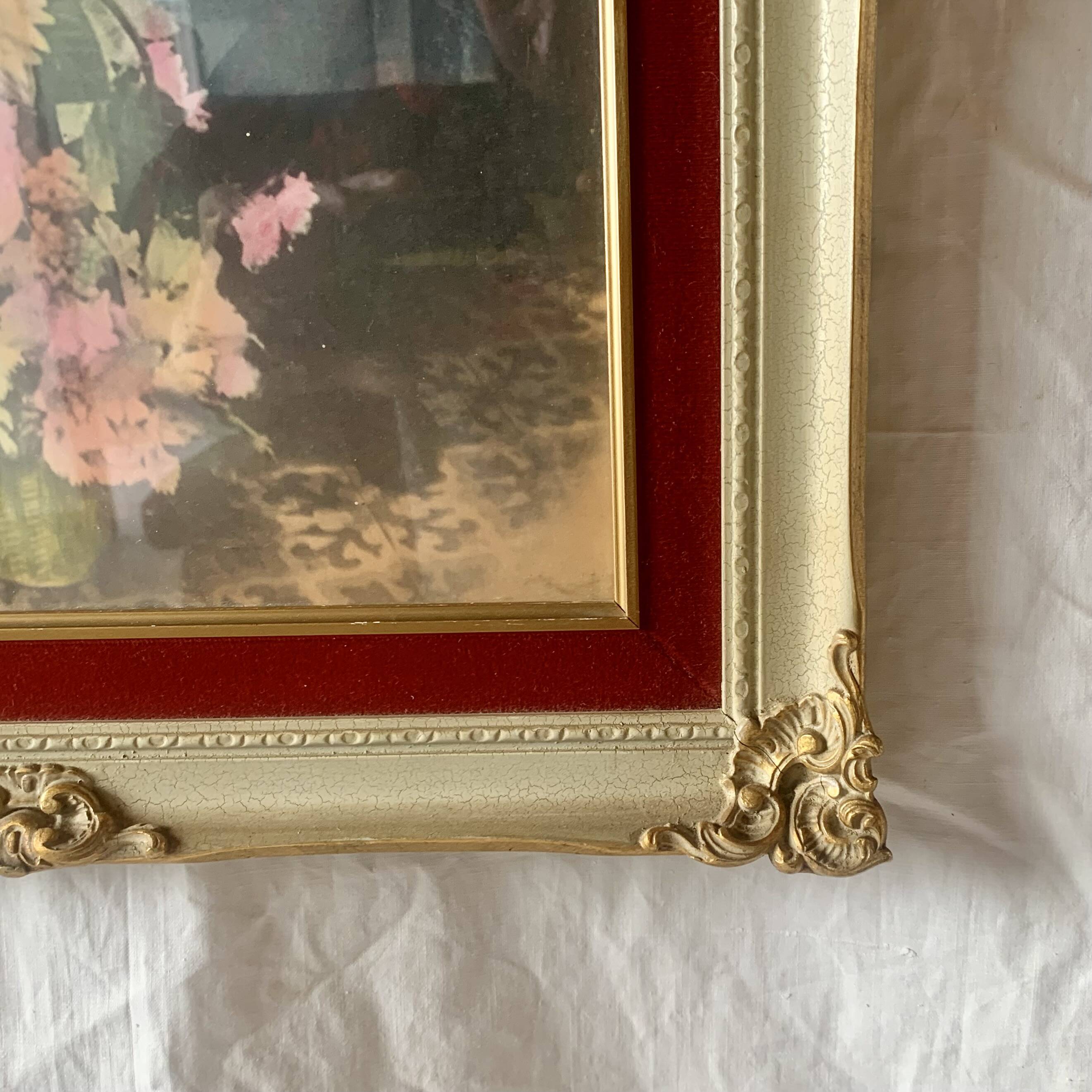 Old carved wooden wall frame