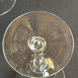 Large wine glasses (5) - Art Deco - Blown and cut crystal