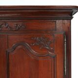 Large French antique carved bridal Armoire in Louis XVI style, 1850