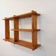 Vintage pine wall shelf in Maison Regain style from the 80s