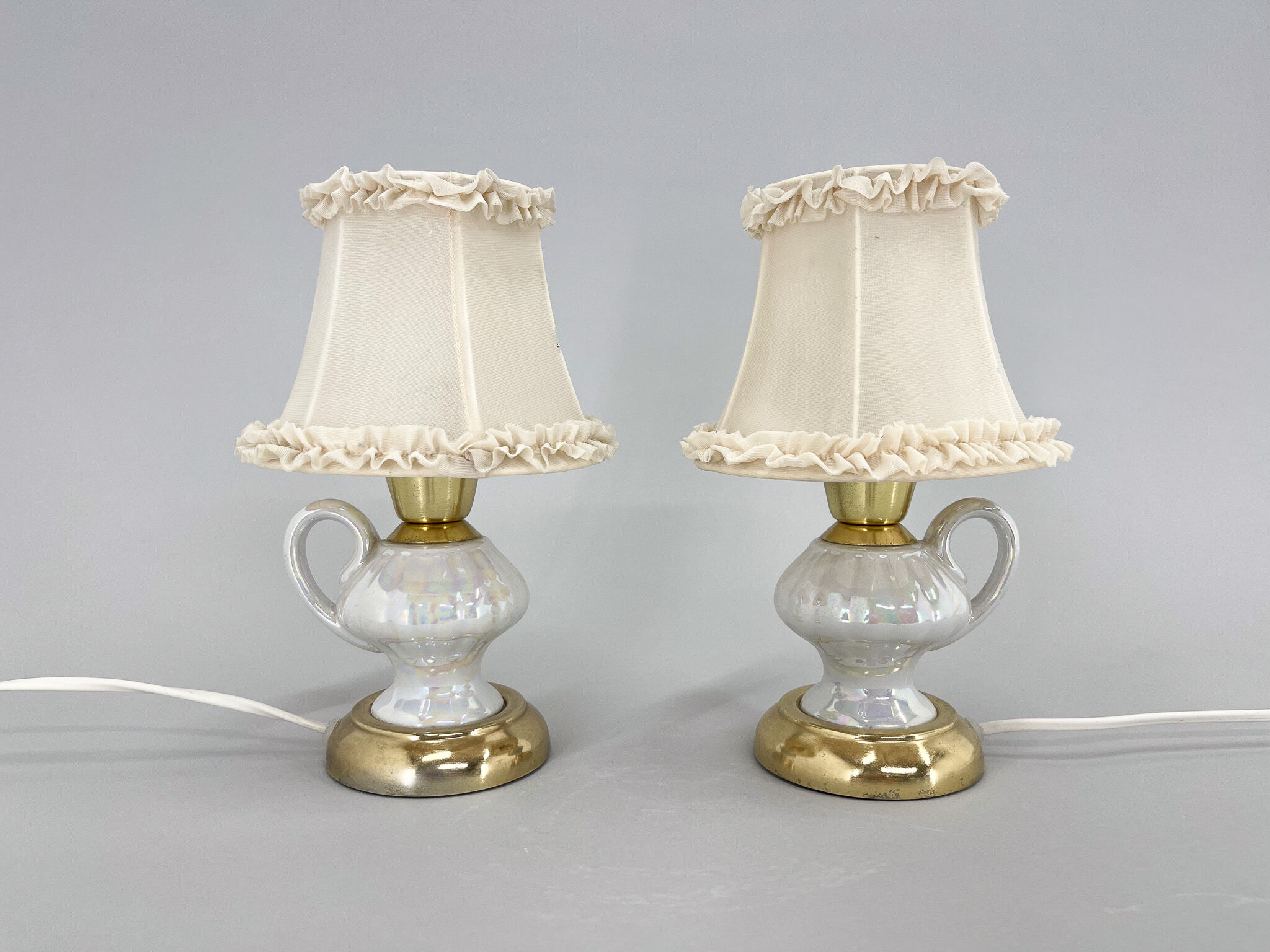 Pair of 1970s Ceramic Table or Bedside Lamps