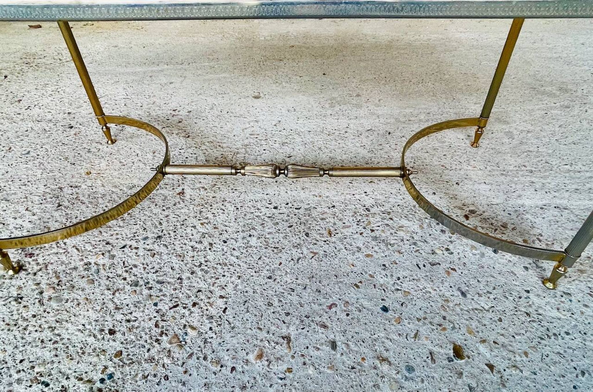 Vintage marble and brass coffee table circa 60's