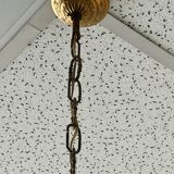 Small gilded bronze chandelier and pendants