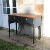 Restored antique console – Haussmannian elegance & velvet finish