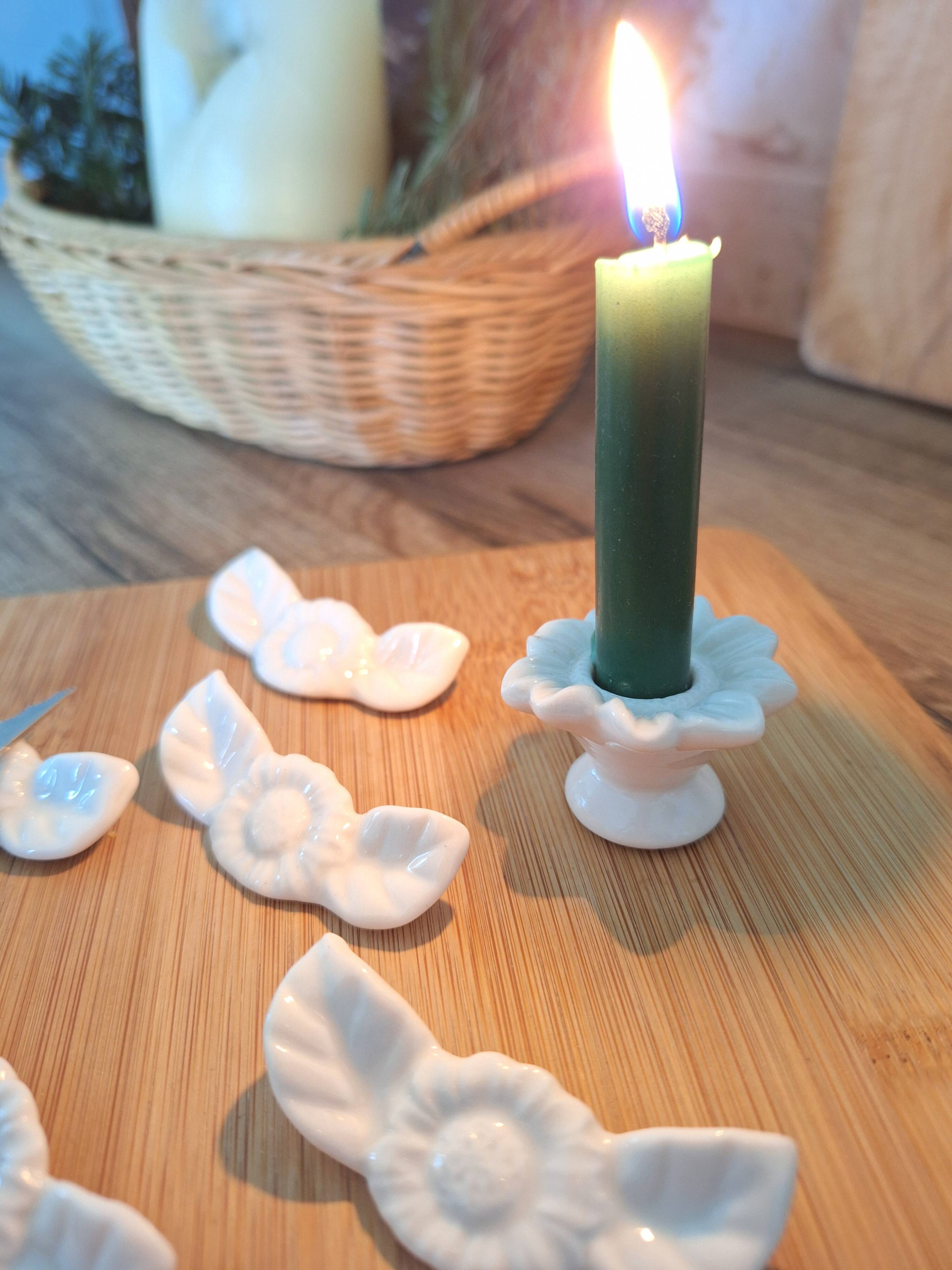 Porte couteau blanc en porcelaine