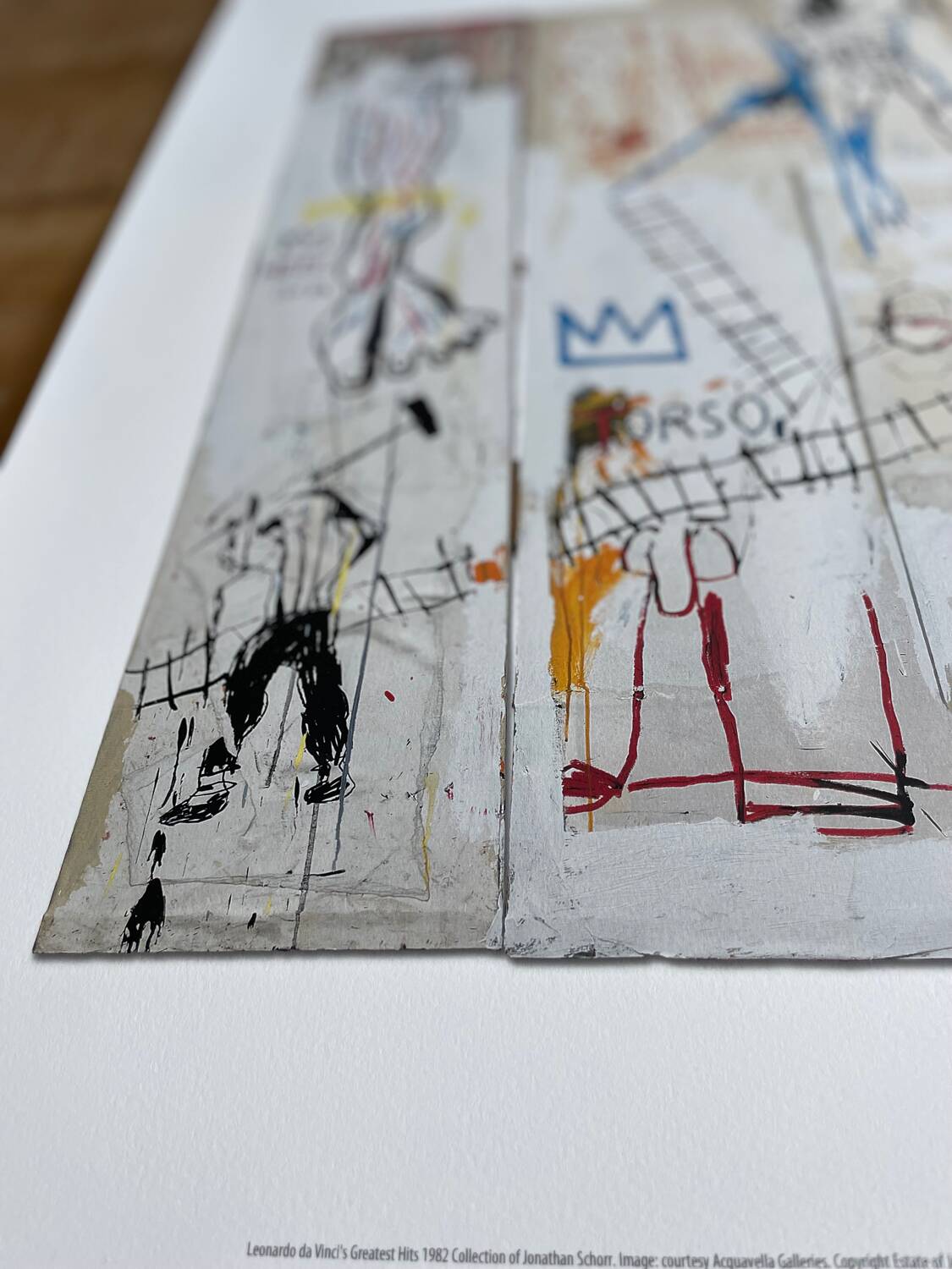 Jean Michel Basquiat (1960-1988), Leonardo da Vinci’s Greates Hits, 1982, Copyright Estate of Jean Michel Basquiat, Licensed by Artestar New York, Printed in UK