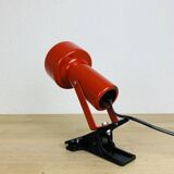 Vintage red clamp spotlight wall light