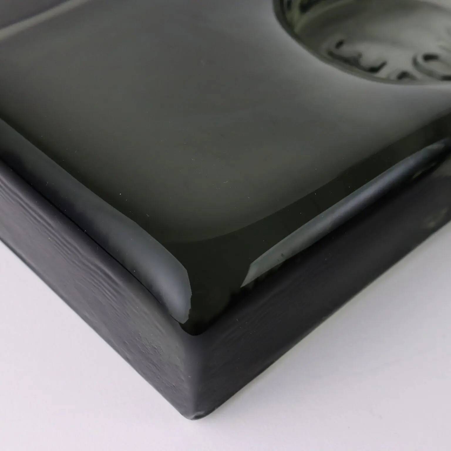 Vintage iron ashtray, signed, Italy, 20th century
