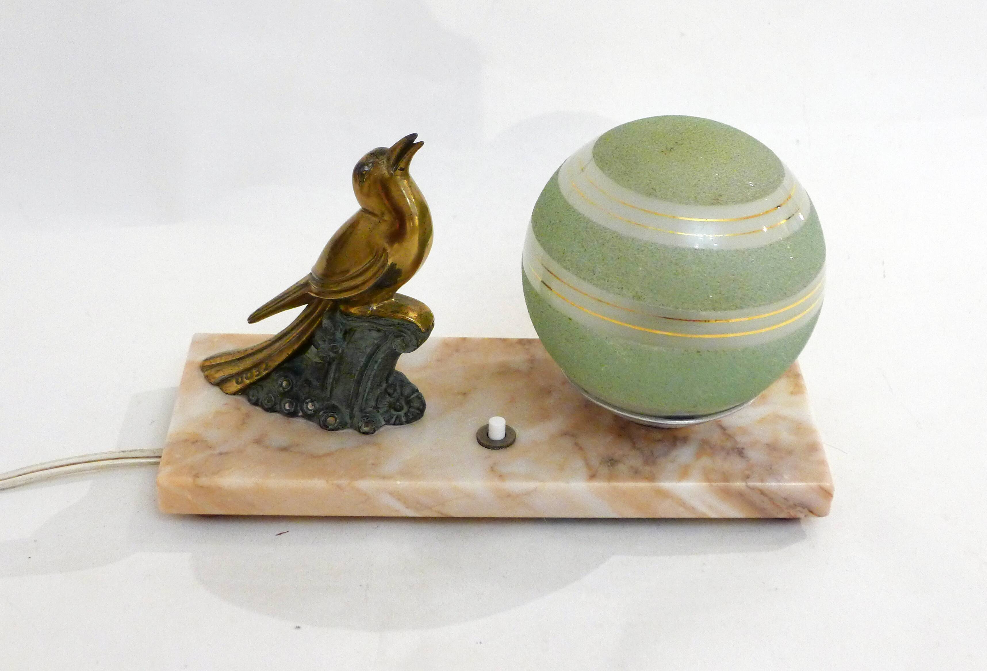 Art Deco night light lamp