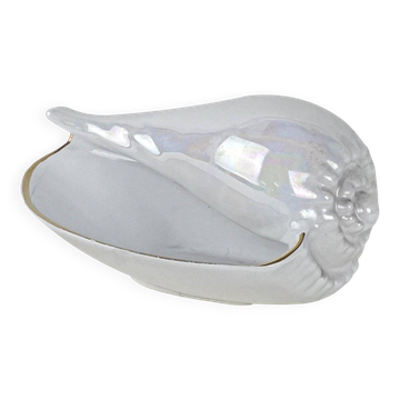 Coquillage en porcelaine, design italien, années 1970, fabriqué en Italie
