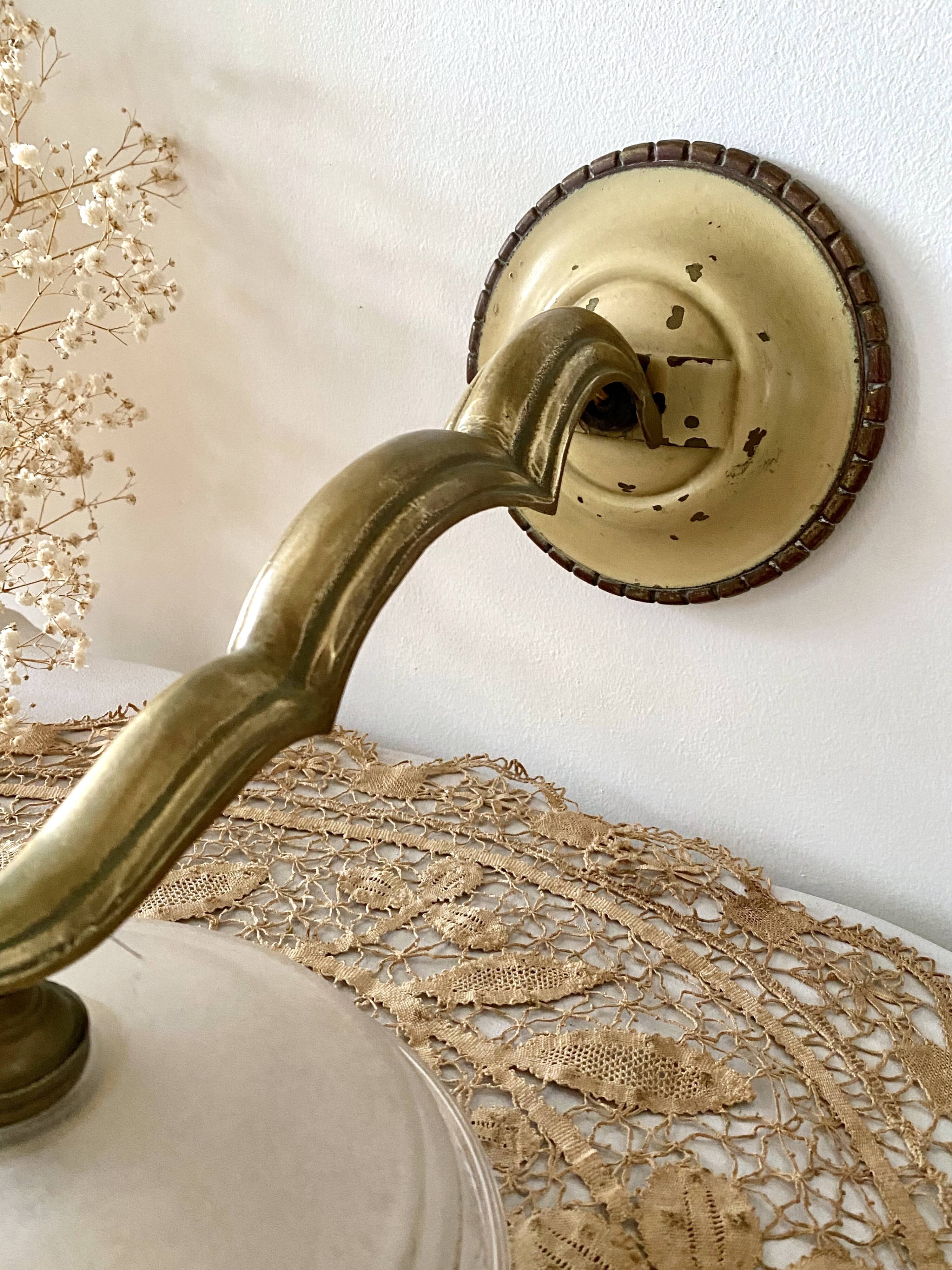 1930s bronze wall light