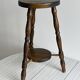 Antique dark wood stool