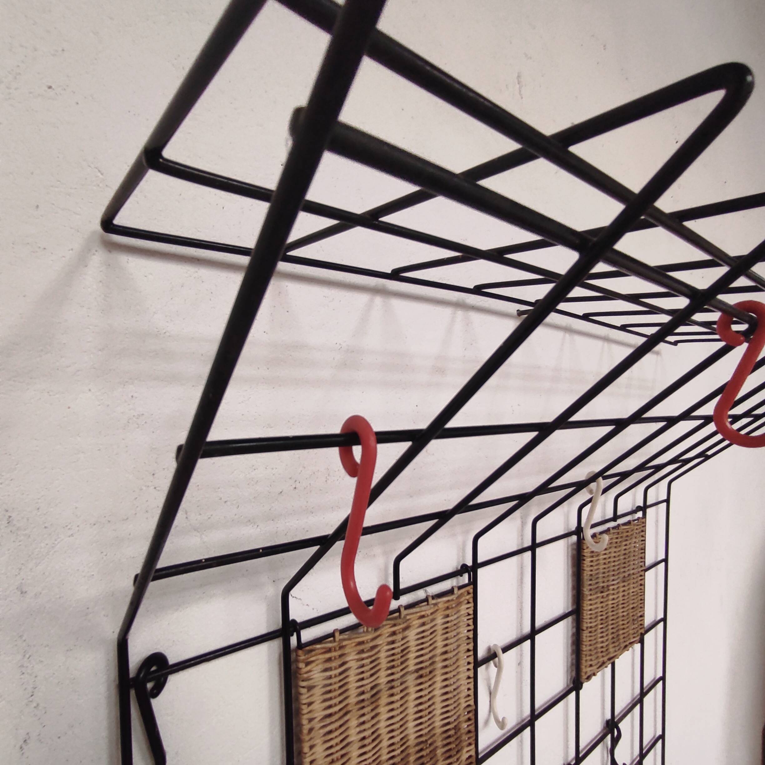 Wall-mounted coat rack, 1960