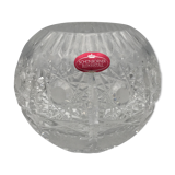 Vase crystal ball schonborner bleikristall germany floral motifs