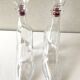 2 bottles vintage glass flacons registered model kefla france high heels