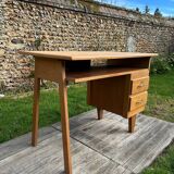 Vintage 1950s desk in light oak
