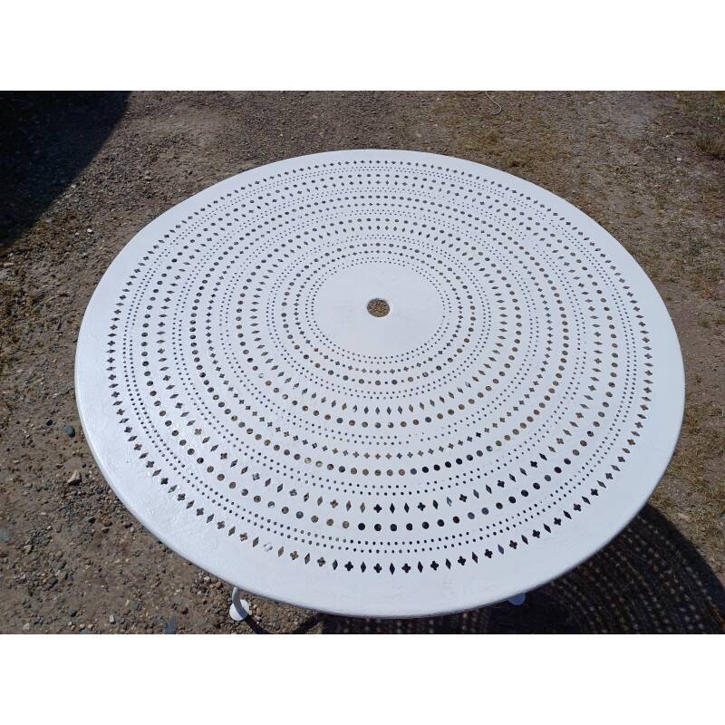 Wrought iron garden table, circa 1900