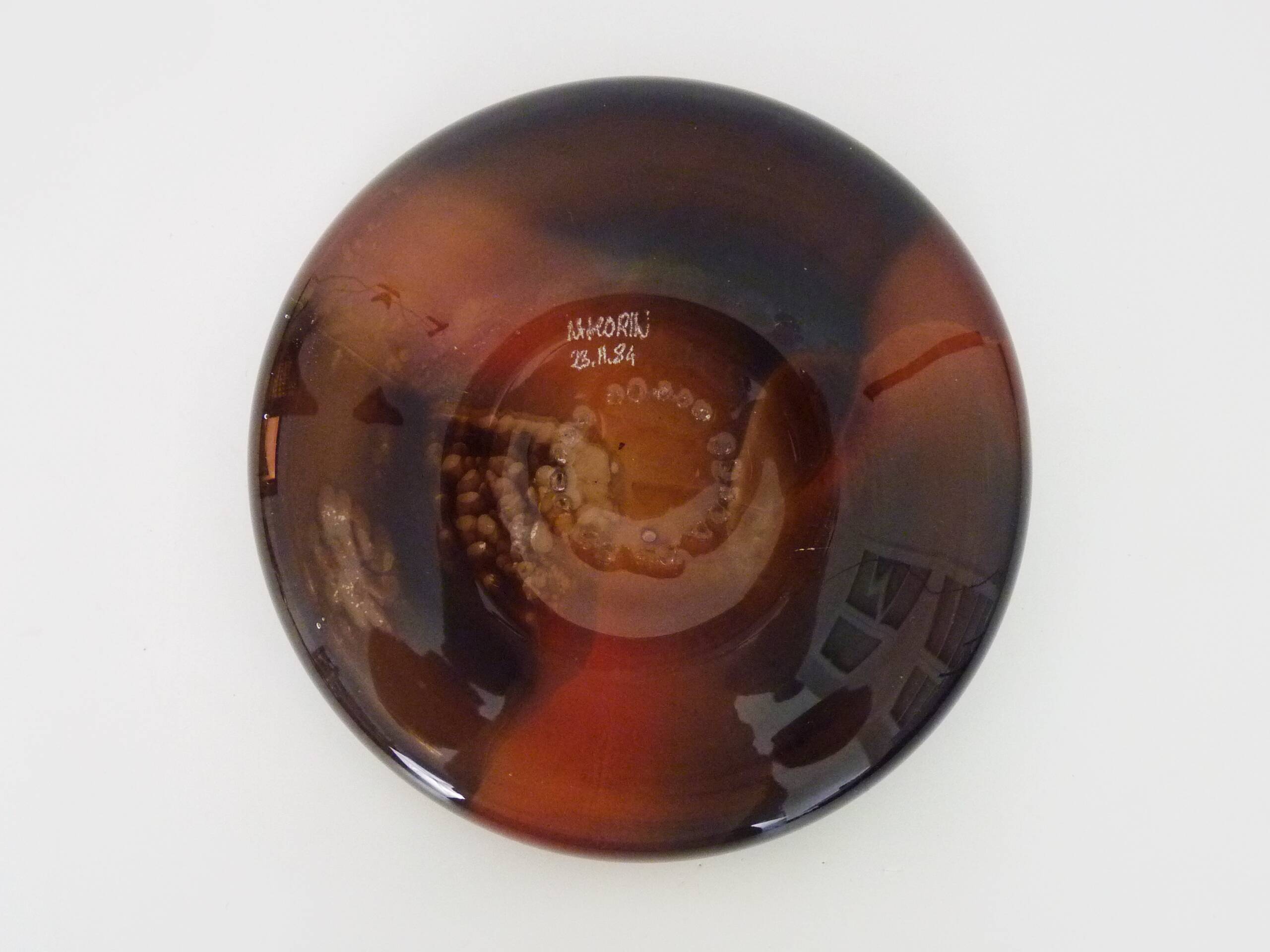 Master glassmaker cup Mr Morin Dieulefit Biot 11/28/1984