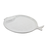 Large dish white ceramic fish