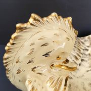 IMPORTANT ITALIAN CERAMIC FRUIT BOWL 1960 FISH UNDER SHELL