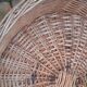 Vintage 50s planter on rattan stand