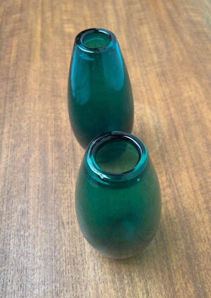 Mid-century German glass vases by Karl Friedrich Glas, 1960s, set of 2.