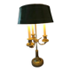 Bronze bouillotte lamp from the 19th century.