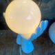 vintage ceramic and opaline hand lamp