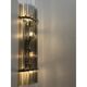 Contemporary Modern Smoked-Fumè Glass Pipes Wall Sconces-Set of Two