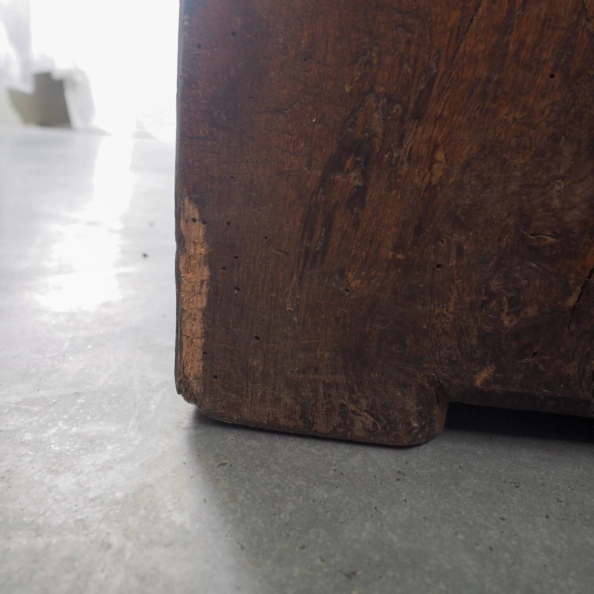 Sculptural solid wood pedestal