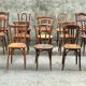 Lot de 15 chaises bistrot vintage